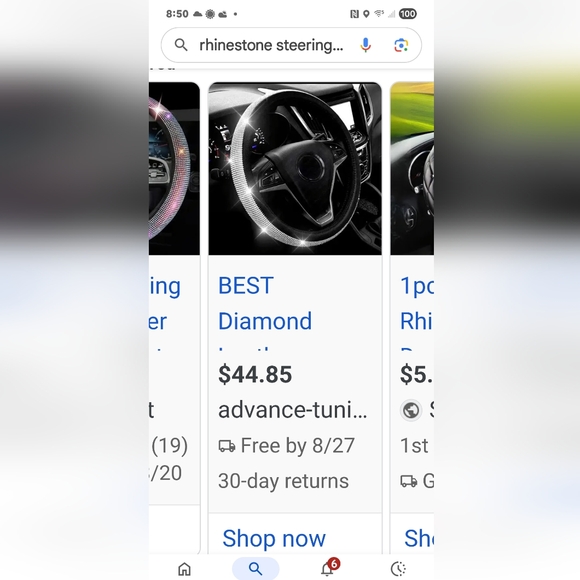 VIDEO/WINTER WARMNESS IN A Colored RINESTONE Steering Wheel Cover - Picture 6 of 9